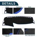 Dashboard Cover Mat for Mercedes Benz S Class W222 2014-2020 Black Blue
