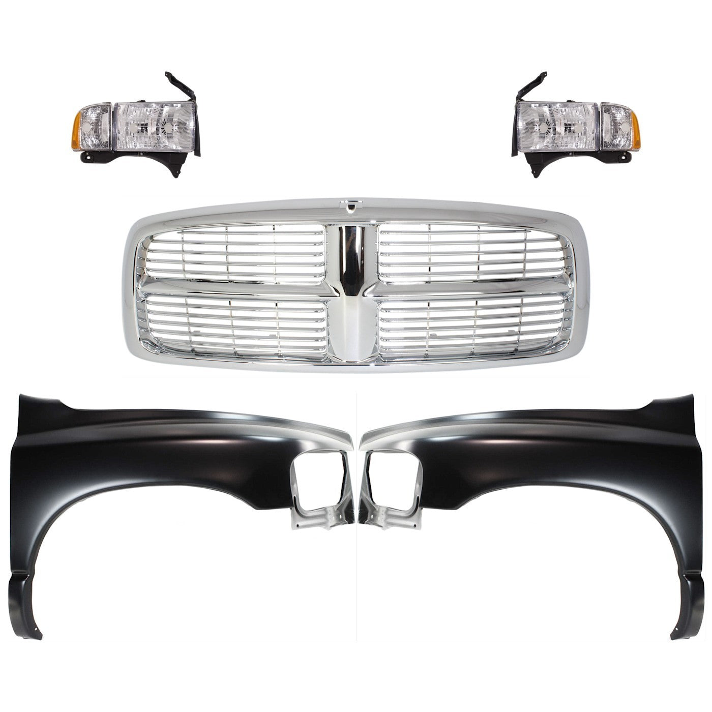 Fender Kit for Dodge Ram 1500 (2002) Front Left Right with Corner Light