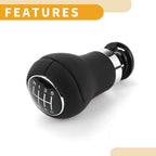 6 Speed Manual Gear Shift Knob for Audi A3 (2008–2013) Plastic Faux Leather Black