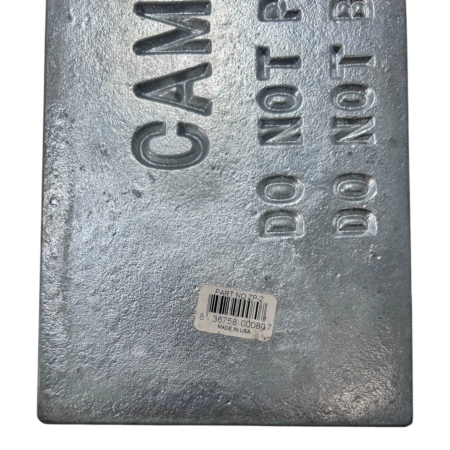 Zinc Anode Plate for Marine Boat (12'' x 6'' x 1/2'', OEM)