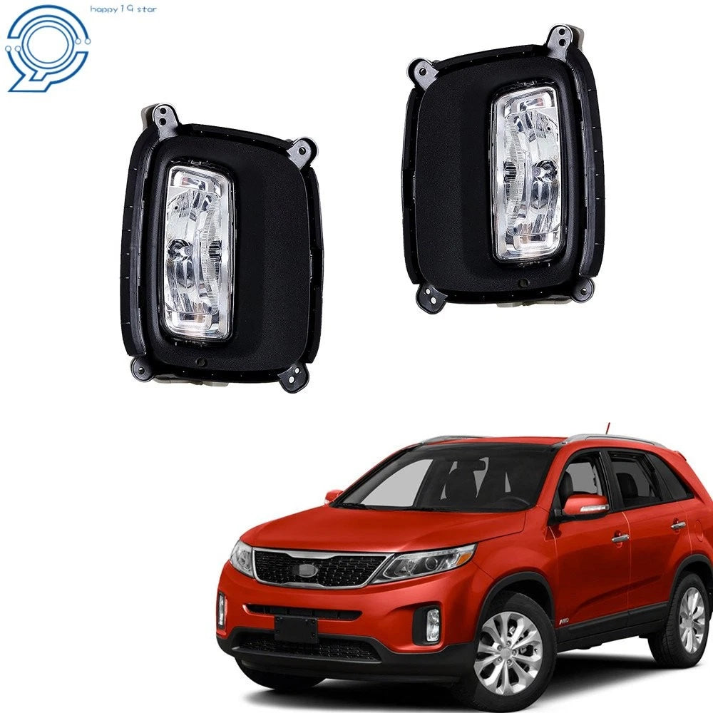 Set of 2 Fog Light Lamps with Bezel for Kia Sorento (2014–2015)