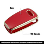 Car Key Fob Cover 3 Button TPU Red for Audi Q3 (2015–2020)
