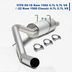 3" Catback Exhaust System Kit for Ram 1500 DS/DJ 4.7/5.7 V8 (2009–2021)
