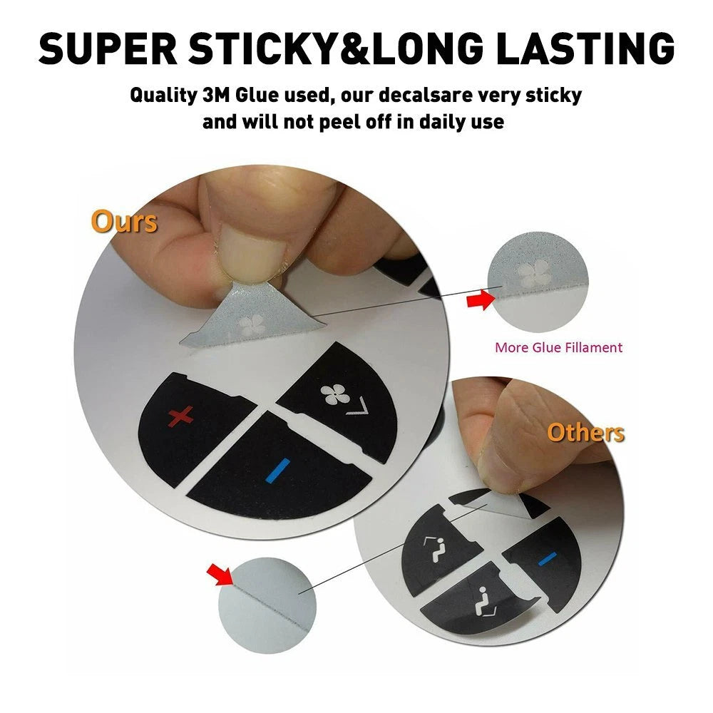Radio and Climate Control Button Repair Decals for GM GMC Chevy (YYYY–YYYY)