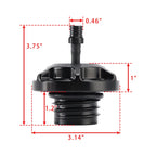 Aluminum Gas Fuel Tank Cap w/Vent Hose for Harley Touring Electra Road Glide (1996–Present)