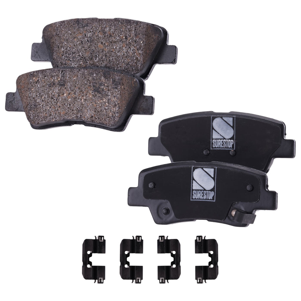 Set of 4 Rear Ceramic Brake Pads for Hyundai Tucson, Kia Sportage