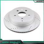 Set of 2 Rear Drill Rotors for Chevrolet Equinox (2010–2017)