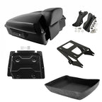 Black Chopped Trunk Backrest Mount Plate for Harley Touring (2014–2026)