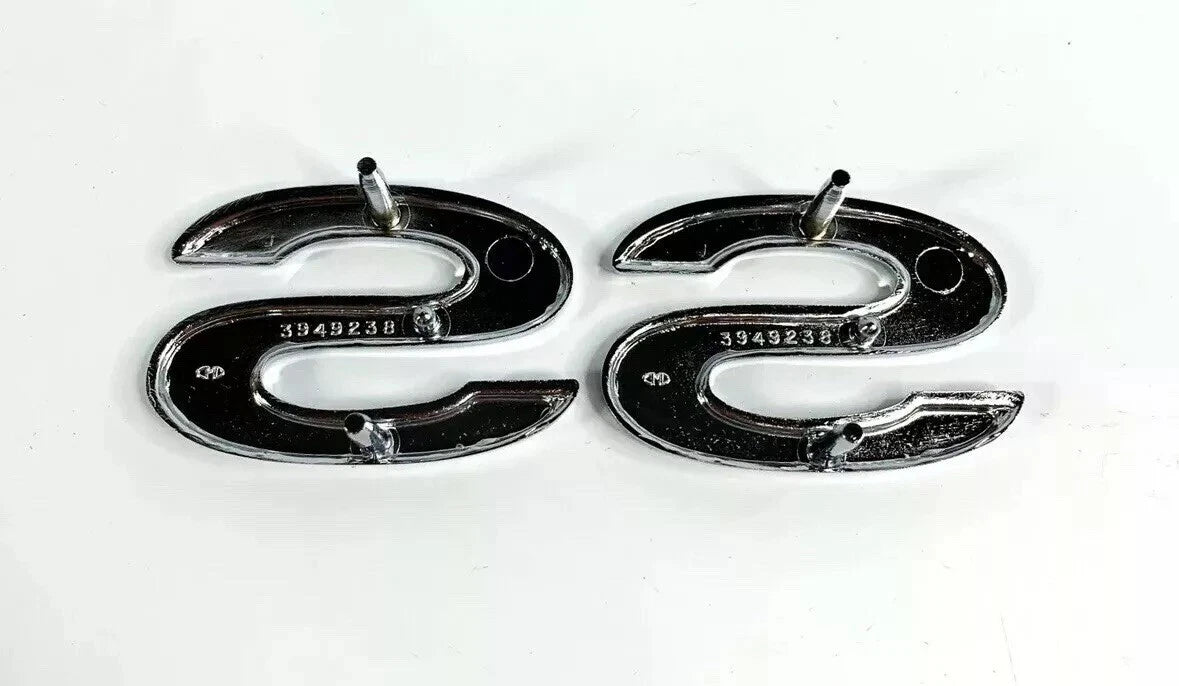 Fender Emblem Chrome Black Replacement for 1969–1972 Chevrolet El Camino