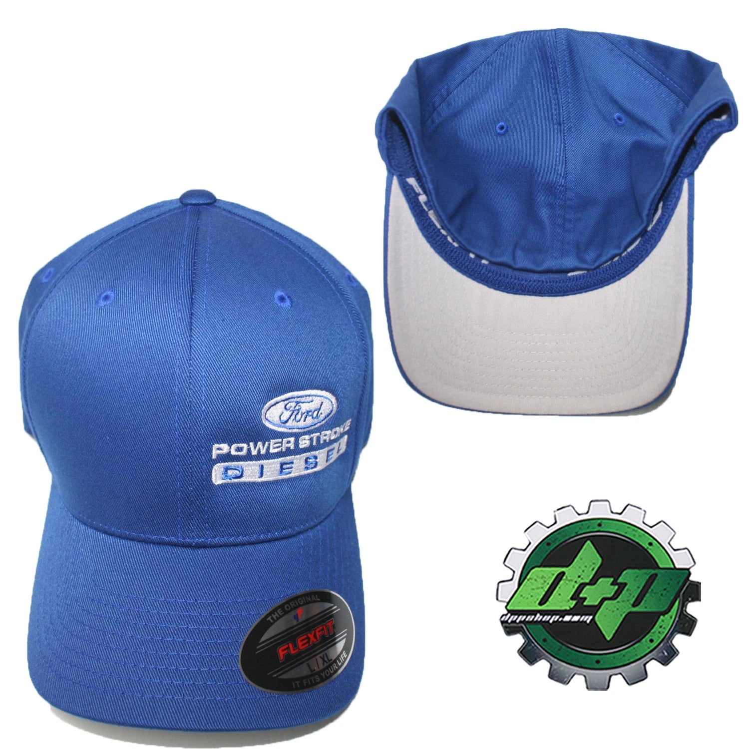 Powerstroke Hat for Ford (Fitted Flex Fit Blue L/XL)