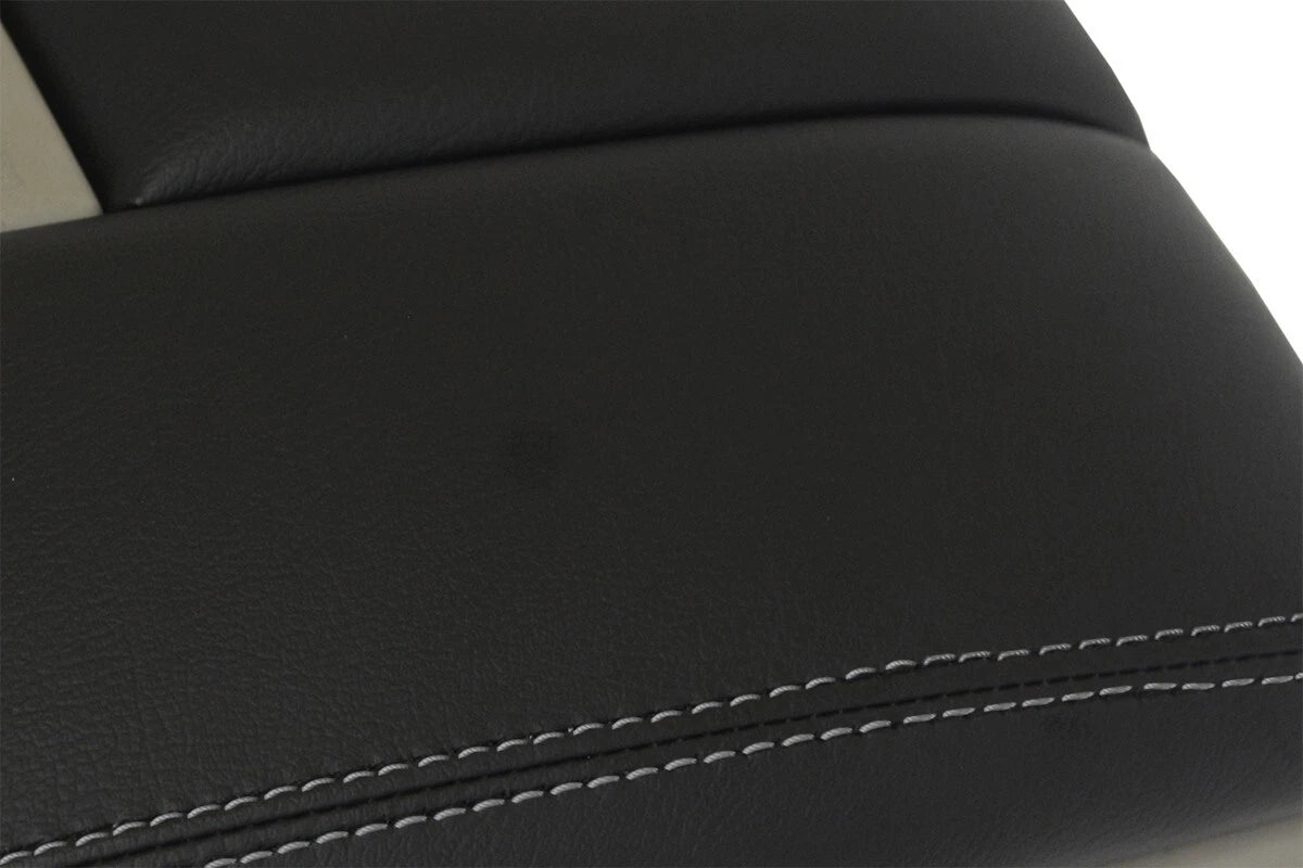 Leather Console Lid Armrest Cover for Audi Q7 (2007–2015) Gray Stitch