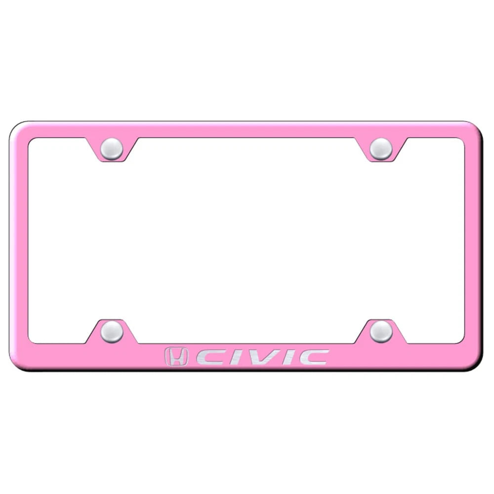 Pink Wide Body License Plate Frame - Officially Licensed for Honda Civic