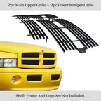 Black Billet Grille Insert Combo for Dodge Ram (1994-2001)