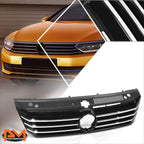 Front Grille Insert for Volkswagen Passat (2012–2015) - Horizontal Slats, Badge Slot