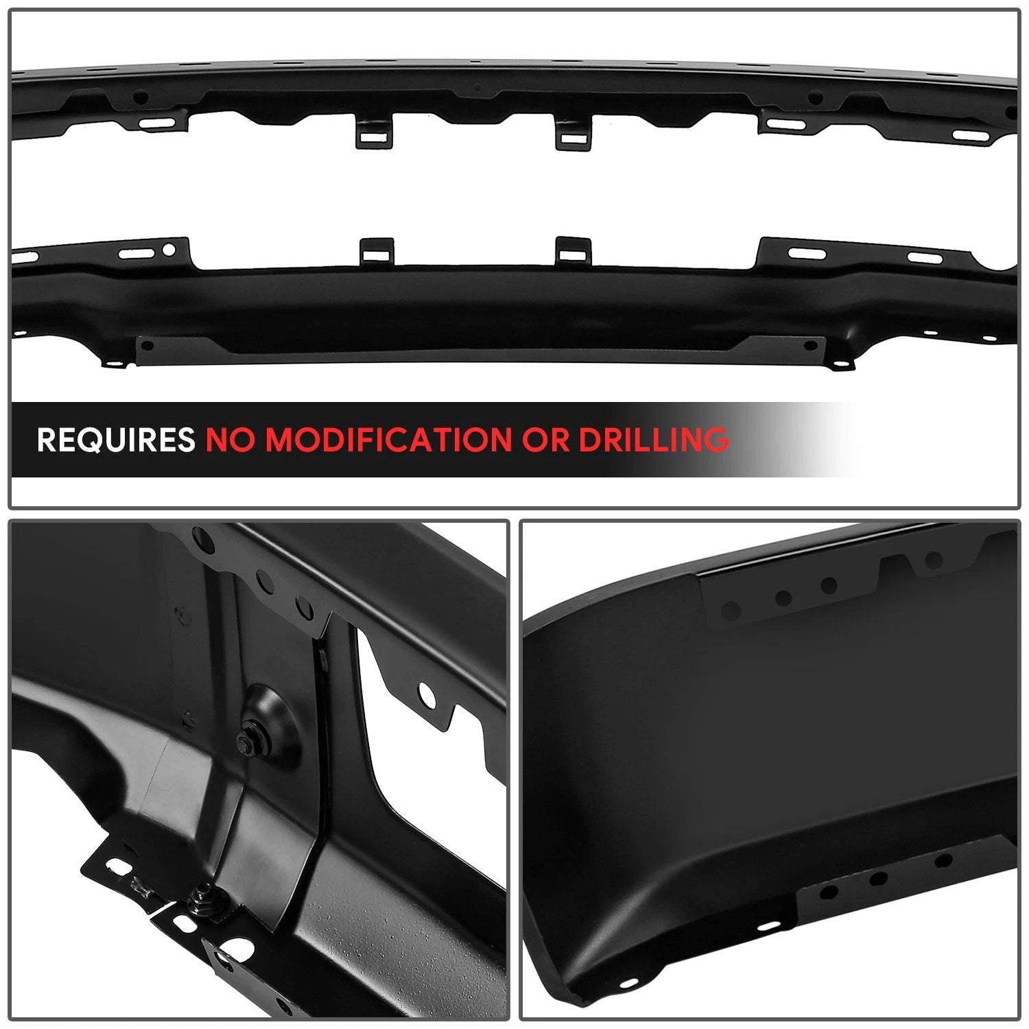 Front Bumper Face Bar for Ford F150 (2015–2017) Black Factory Style