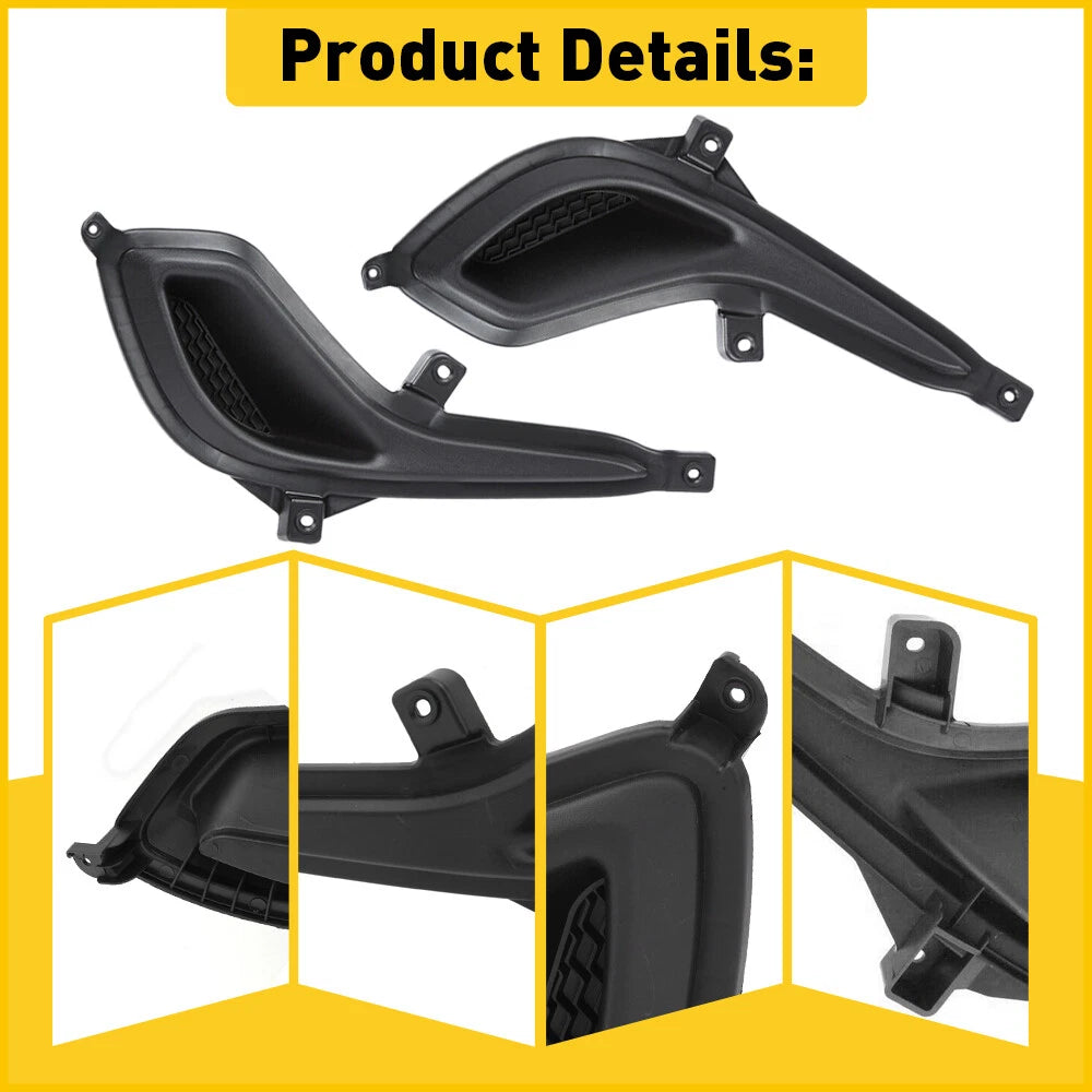 2X Front Bumper Fog Light Cover Trims for Hyundai Accent (2012–2017)