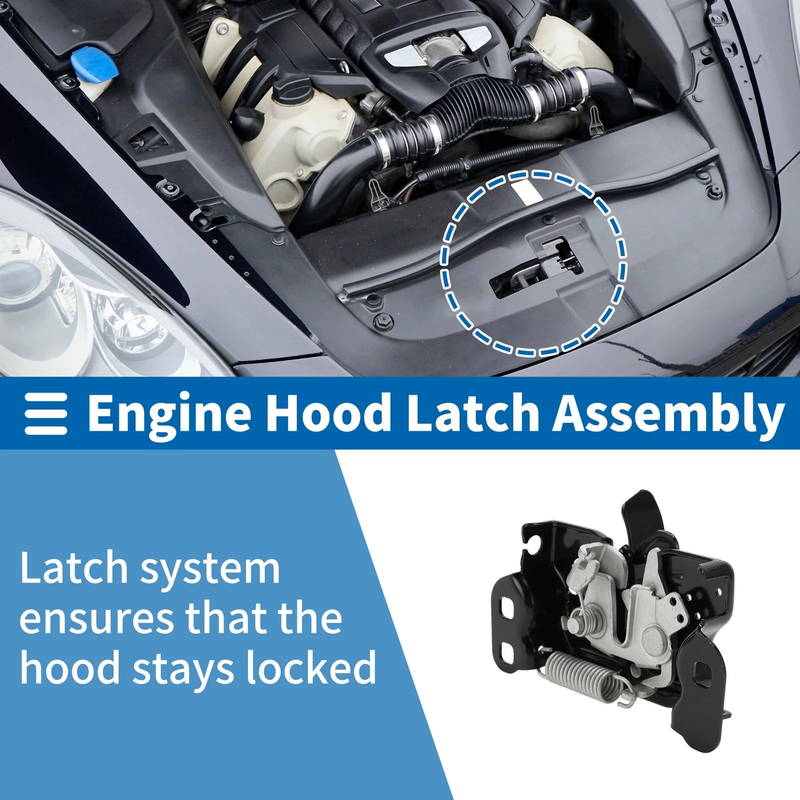 Hood Latch Assembly for Dodge Avenger Sedan (2011–2014) No. 04589827AA