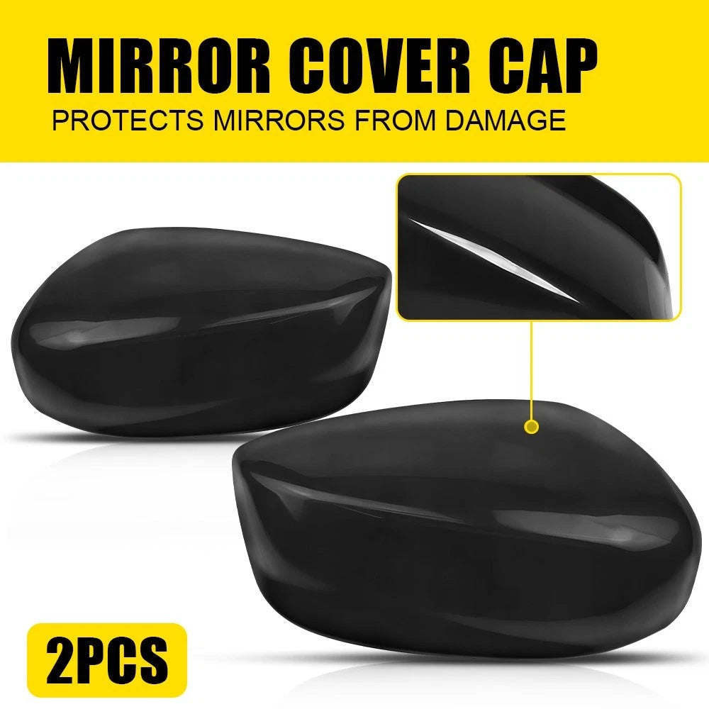 2X Rearview Side Mirror Cover Cap Glossy Black LH+RH for Honda Accord (2008–2012)