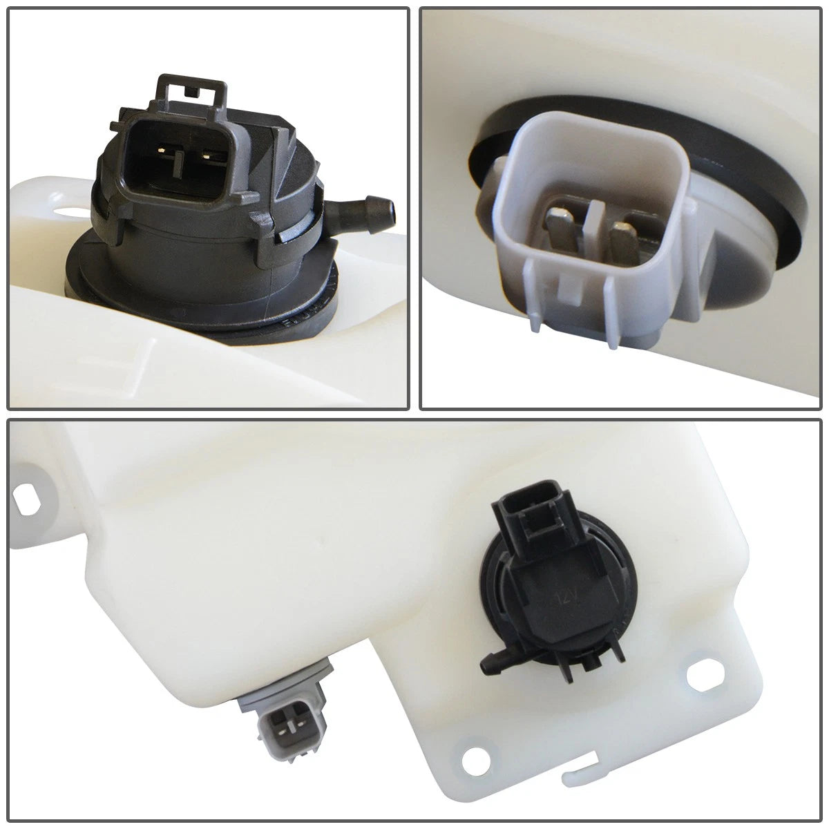 Windshield Washer Reservoir Tank Bottle w/Level Sensor for Mazda 6 (2005–2008)