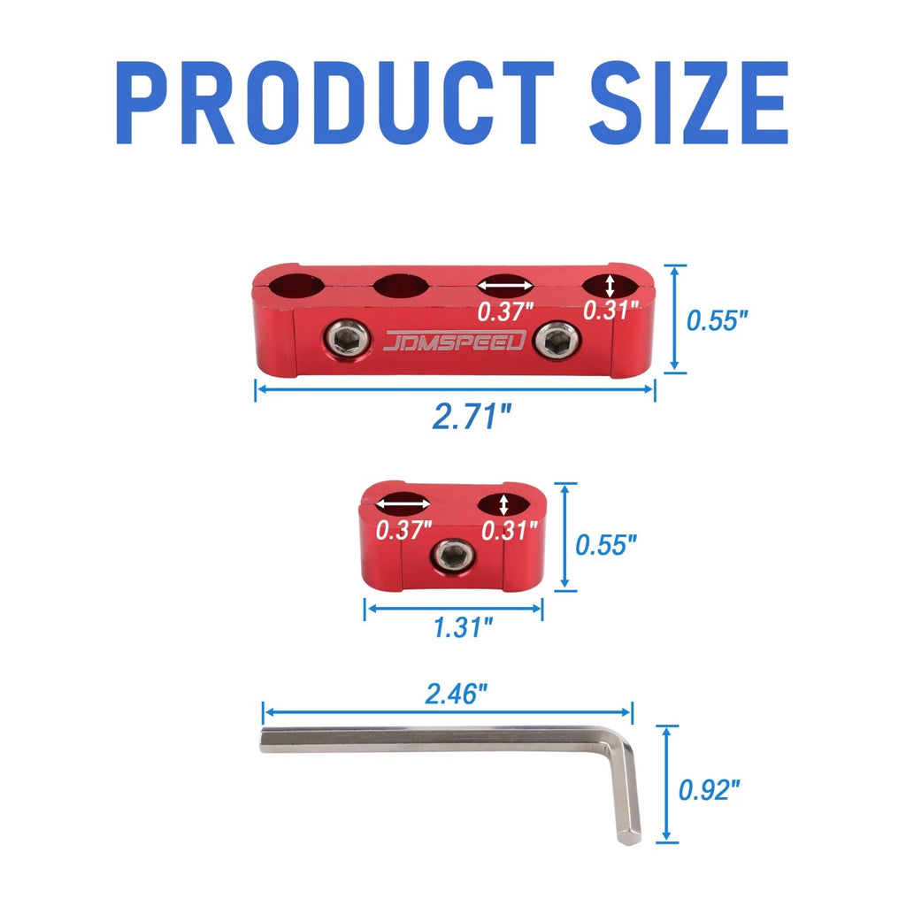 Set of 12 Red Spark Plug Wire Separator Dividers for Racing Car
