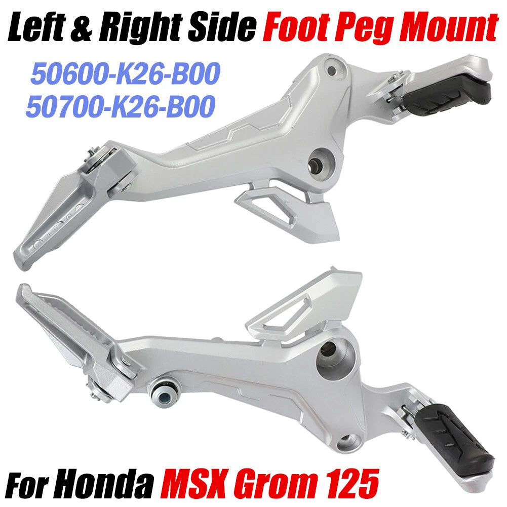 Foot Peg Mount Bracket Set for Honda Grom 125 (2017–2020)