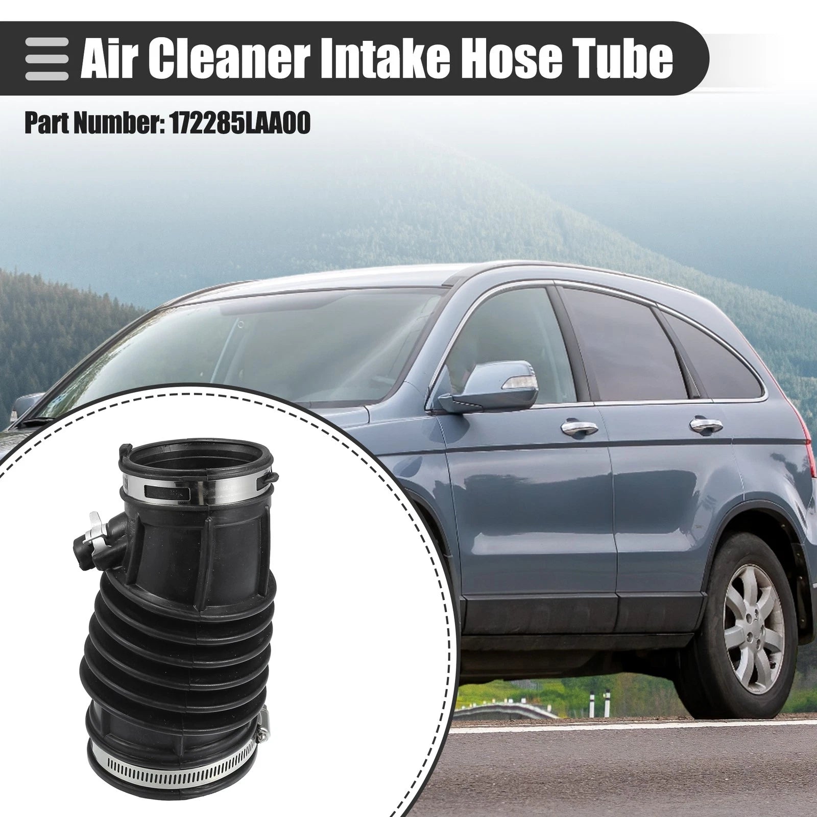 Air Intake Hose with Clamp for Honda CR-V (2015–2016) Rubber No.172285LAA00