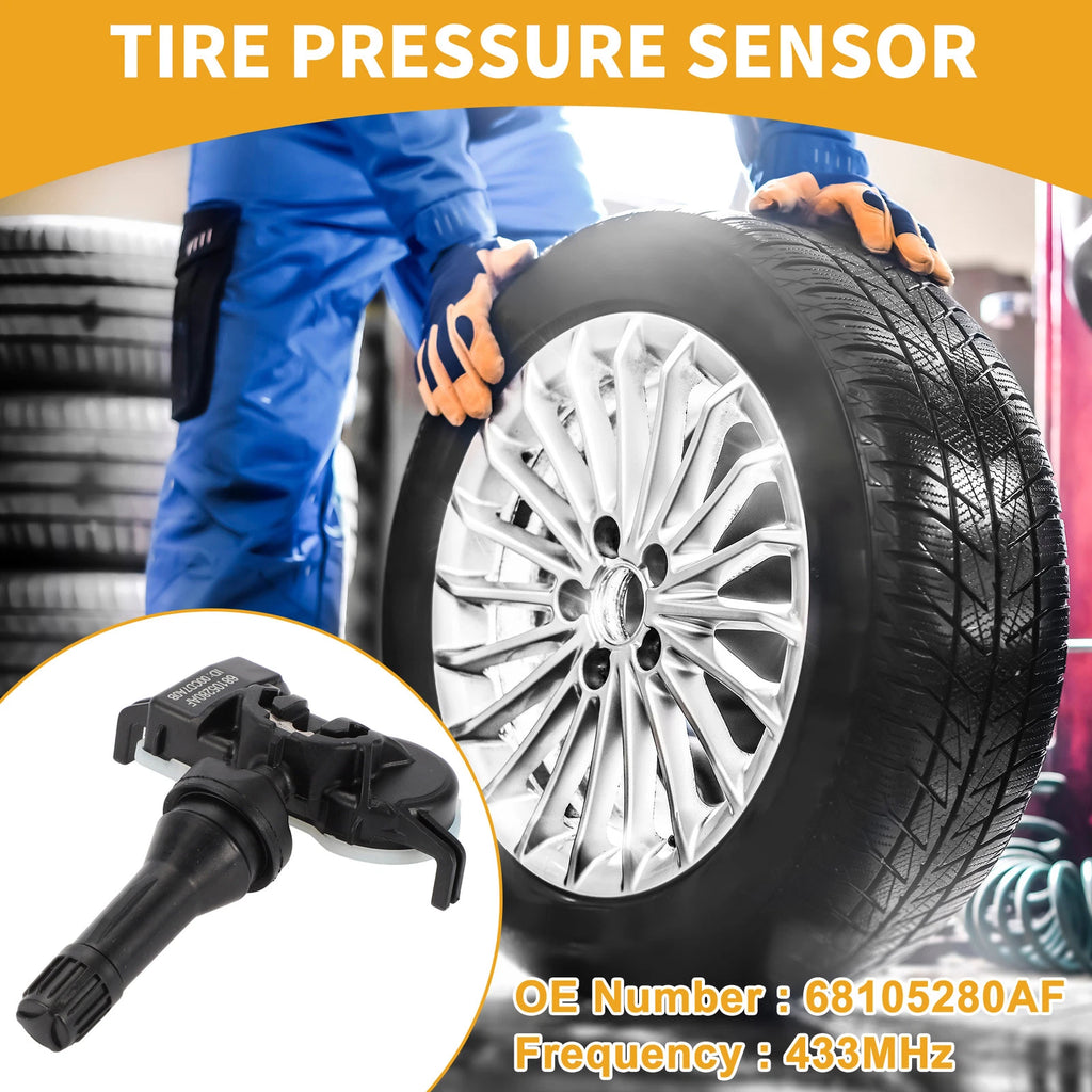 Tire Pressure Sensor for Jeep Renegade (2015–2016) No.68105280AF 433MHz