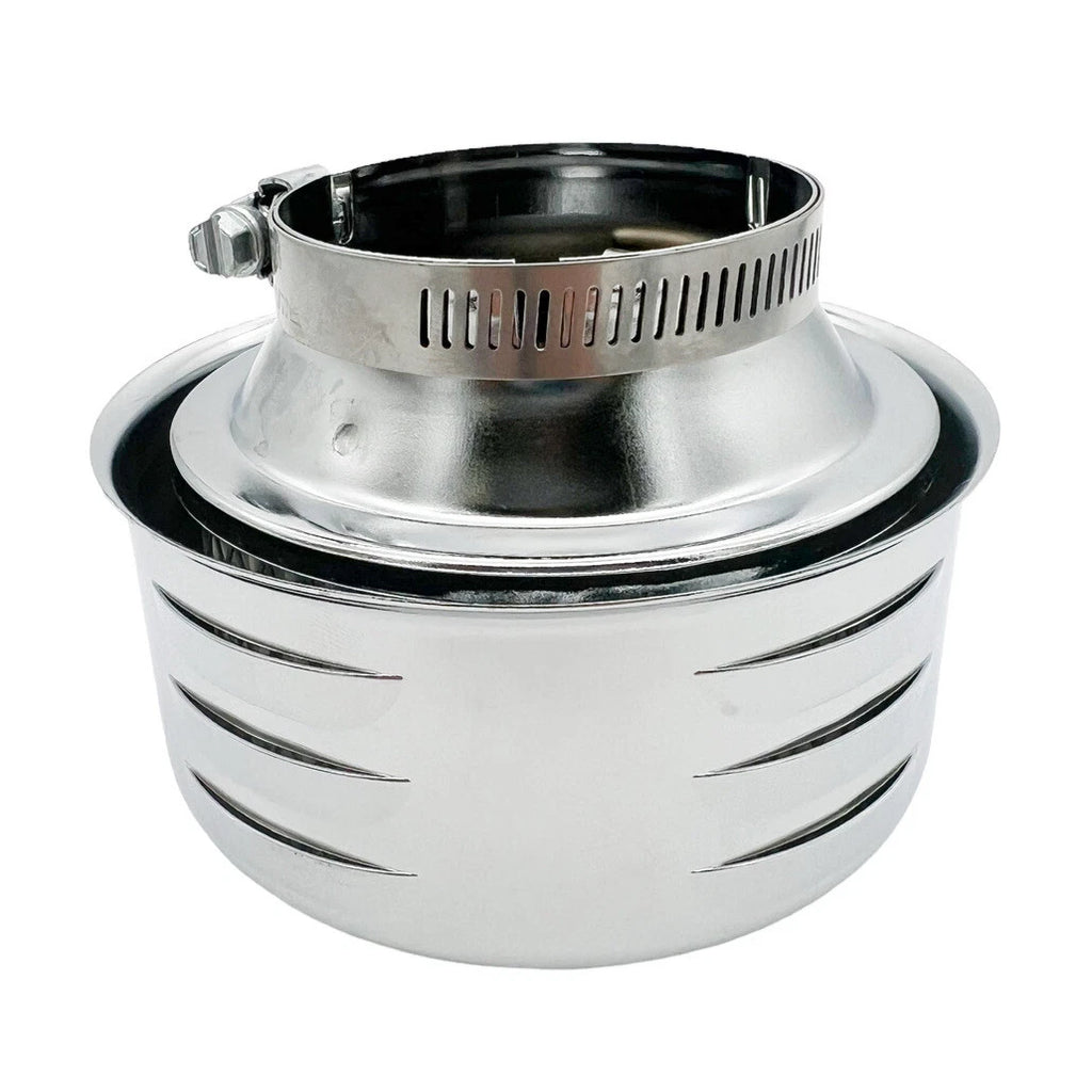 Air Cleaner Assembly with Chrome Louvered Barrel for Universal 2.5 in Neck (—)