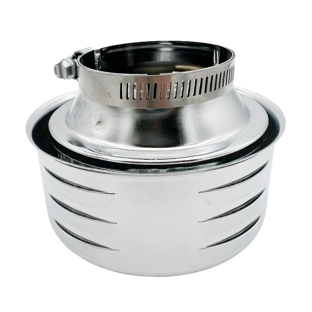 Air Cleaner Assembly with Chrome Louvered Barrel for Universal 2.5 in Neck (—)