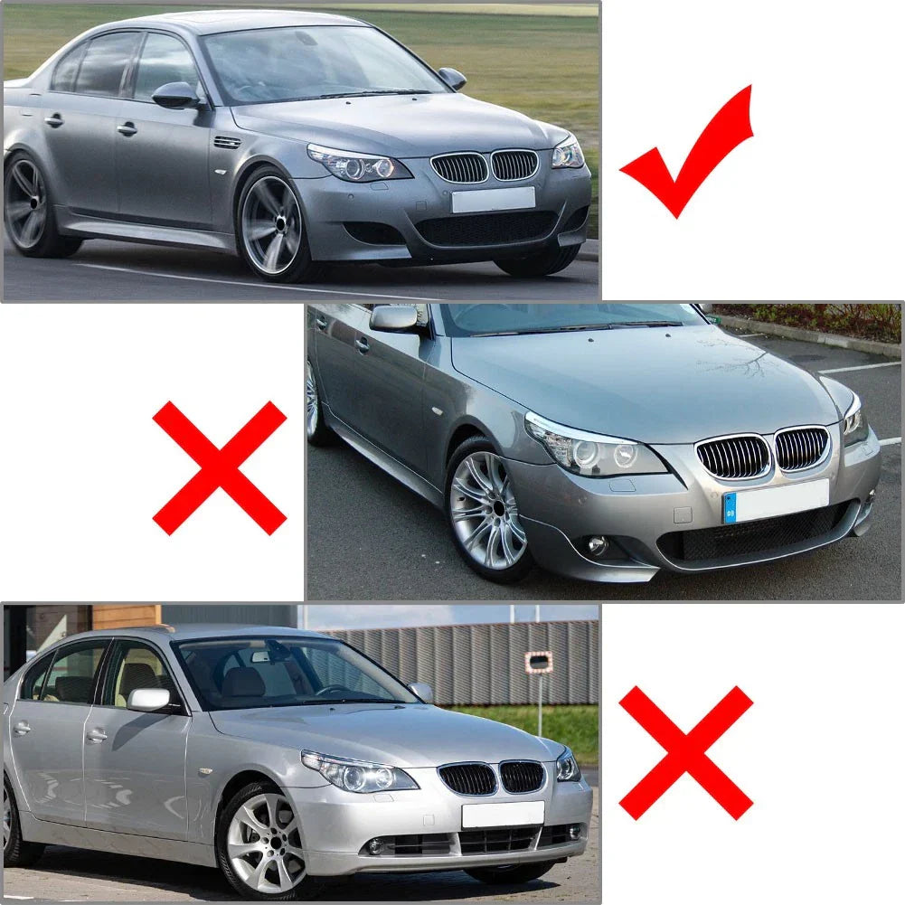 Front Bumper Lip Splitter Spoiler for BMW 5 Series E60 E61 M5 (2005-2010)