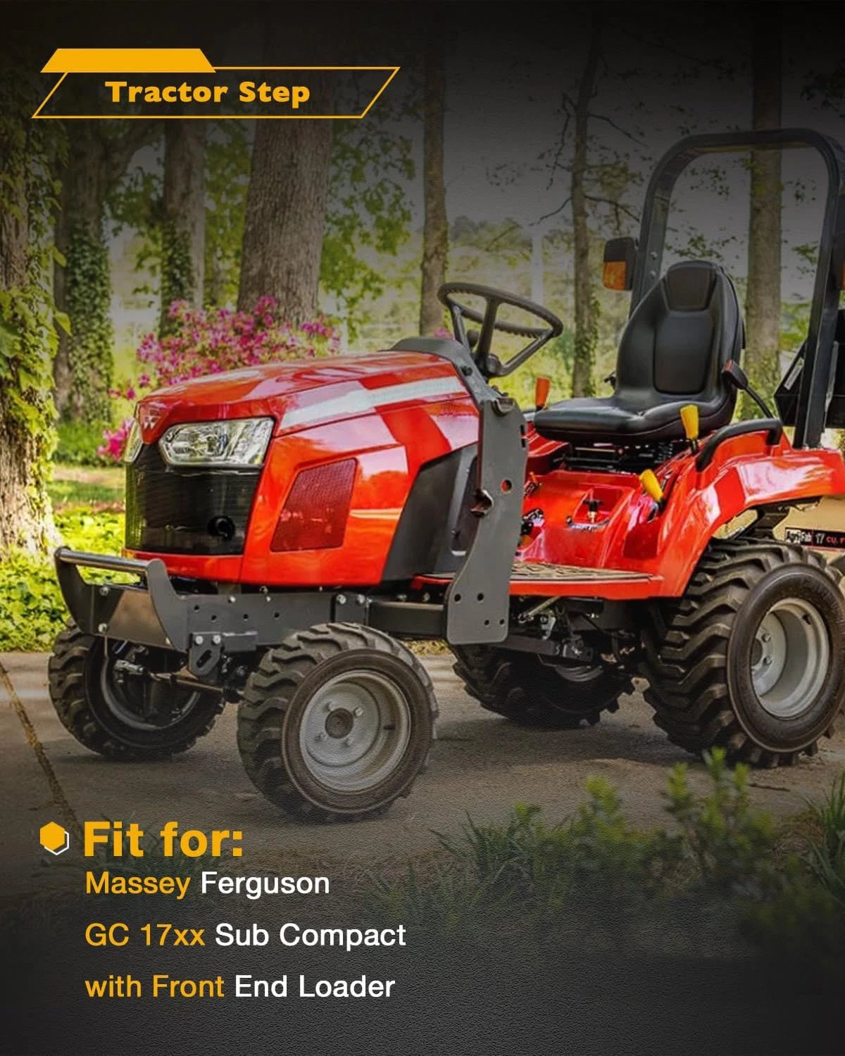 Left Step for Massey Ferguson GC 17xx (2017-2023) 330 lbs Load Capacity