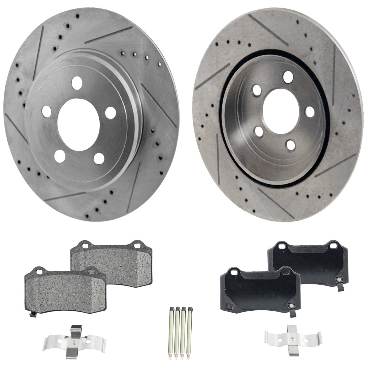 Rear Brake Disc Rotors and Pads Kit for Dodge Charger Challenger (2018–2020)