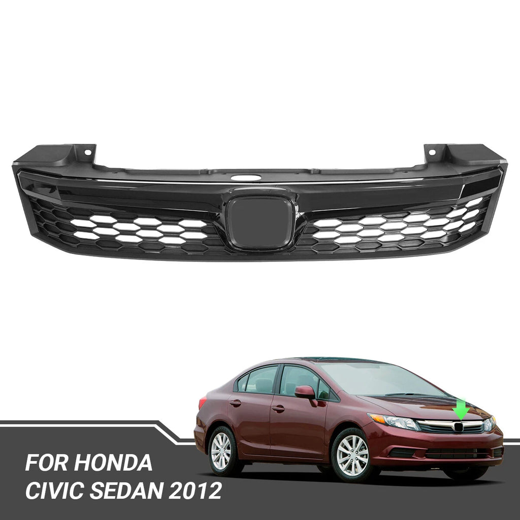 Front Bumper Grille for Honda Civic 4 Door Sedan (2012)
