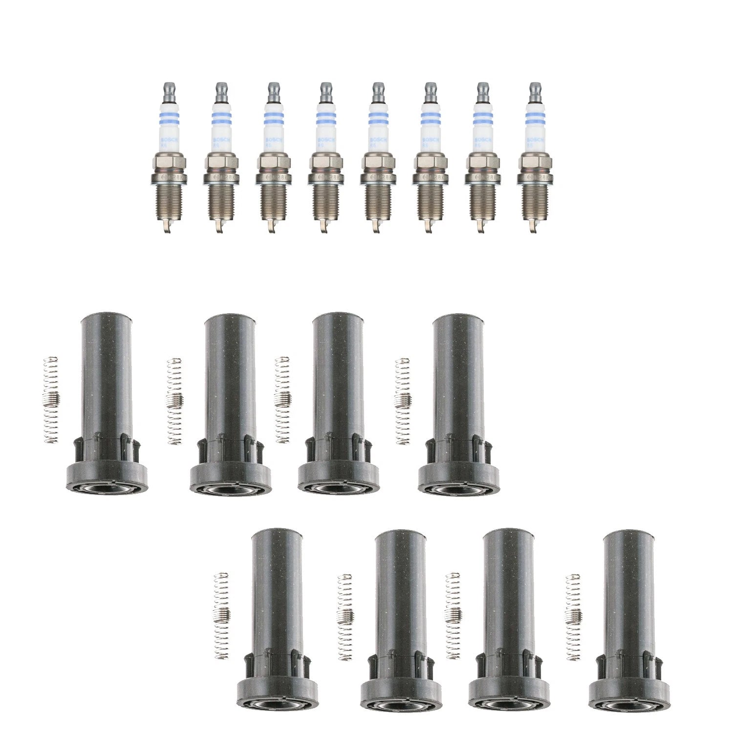 Set of 8 Double Iridium Spark Plugs & Ignition Coil Boot Kit for Durango V8 (2011–2023)