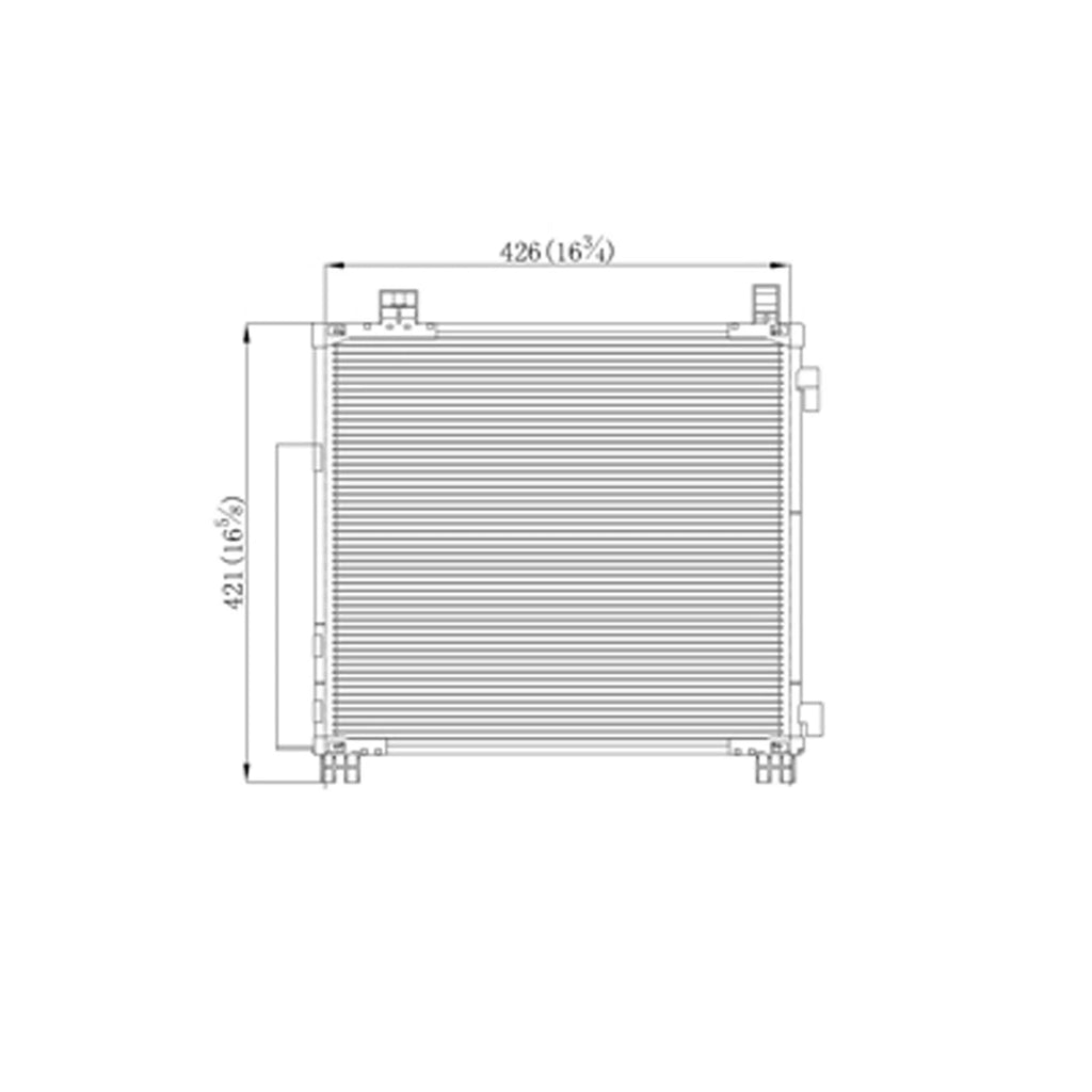 Replacement Condenser w/Integral Receiver Drier For 2012-2015 Scion IQ