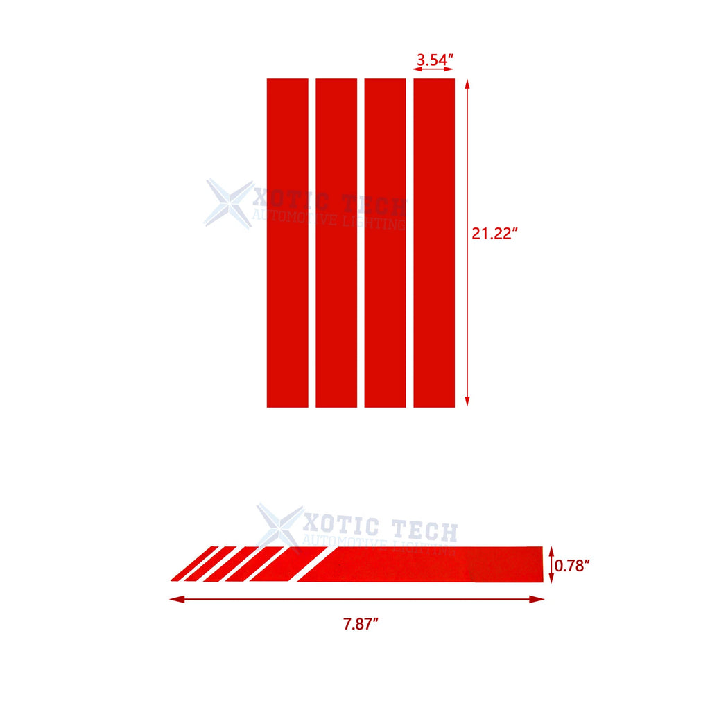 Racing Style Stripes Sticker for Universal Rear View Mirror and Fender (2011-2024)