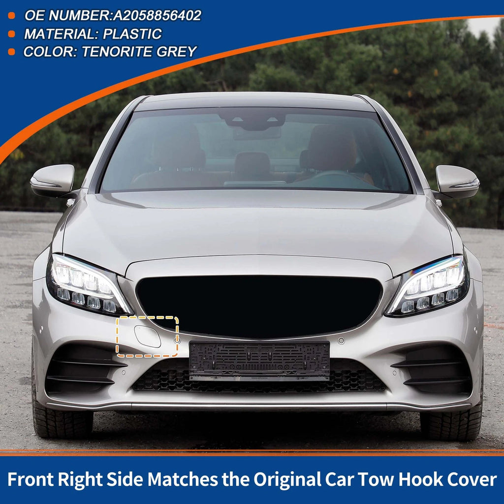 Tow Hook Cover for Mercedes-Benz (A2058856402) (2019–2023) Tenorite Grey