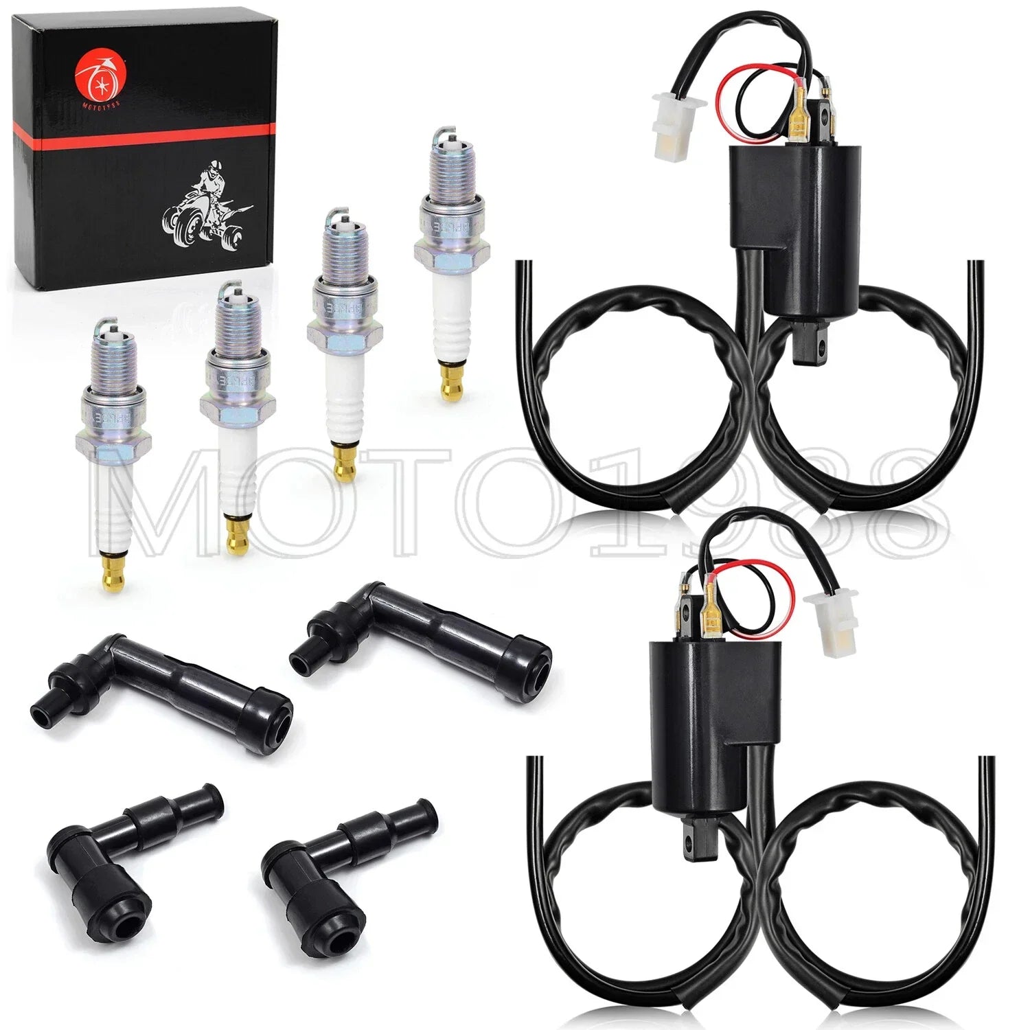 Ignition Coil Spark Plug with Caps for Yamaha XJ750 (1981–1983)