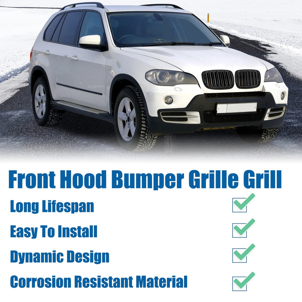 Set of 2 Front Hood Bumper Grille for BMW X5 X6 E70 (2007–2013)
