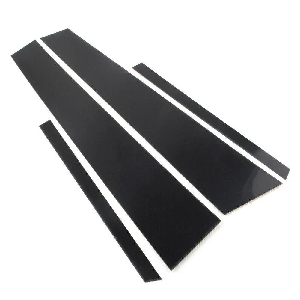 4 x Black Door Trim Pillar Post Covers for VW Jetta (2012-2018)