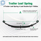 2X 1750lb Capacity 4 Leaf Double Eye Spring for Make Model