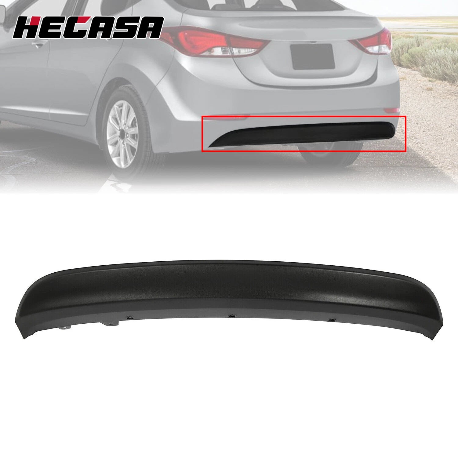 Rear Bumper Lower Valance Panel for Hyundai Elantra (2014–2016) 866123X700