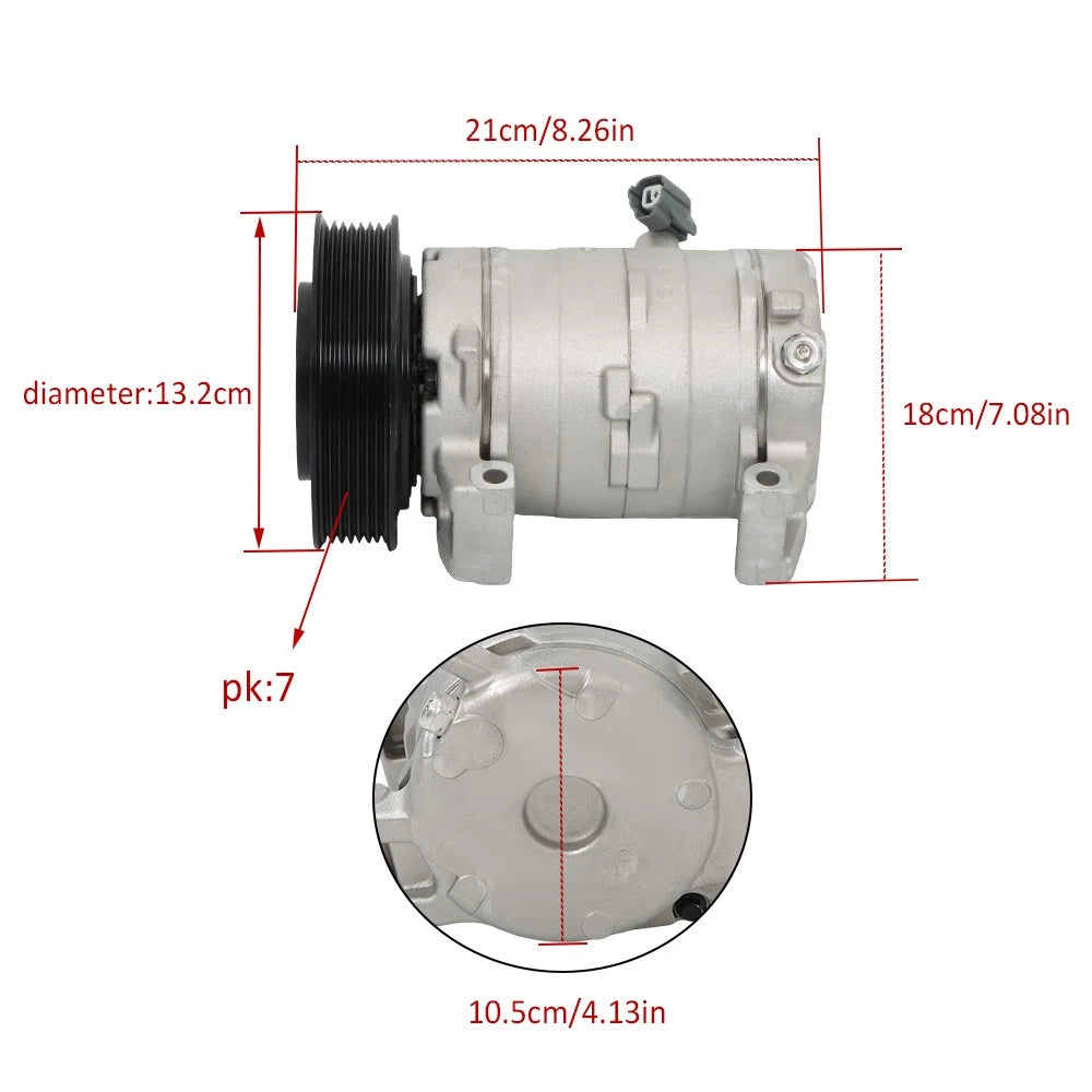 A/C Compressor and Clutch for Honda Accord (2003–2007)