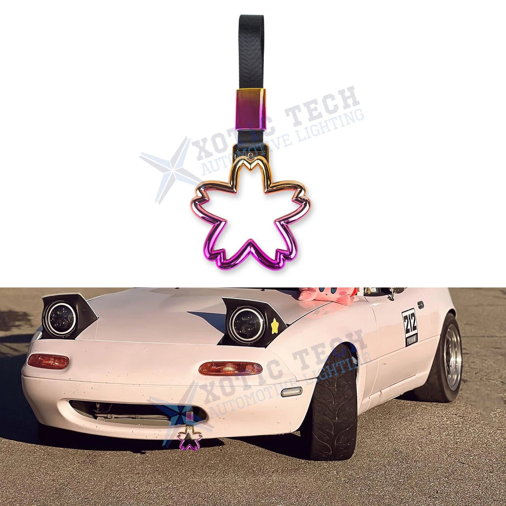 Iridescent Sakura Tsurikawa Grab Handle Ring for Japanese Car (2000–2025)