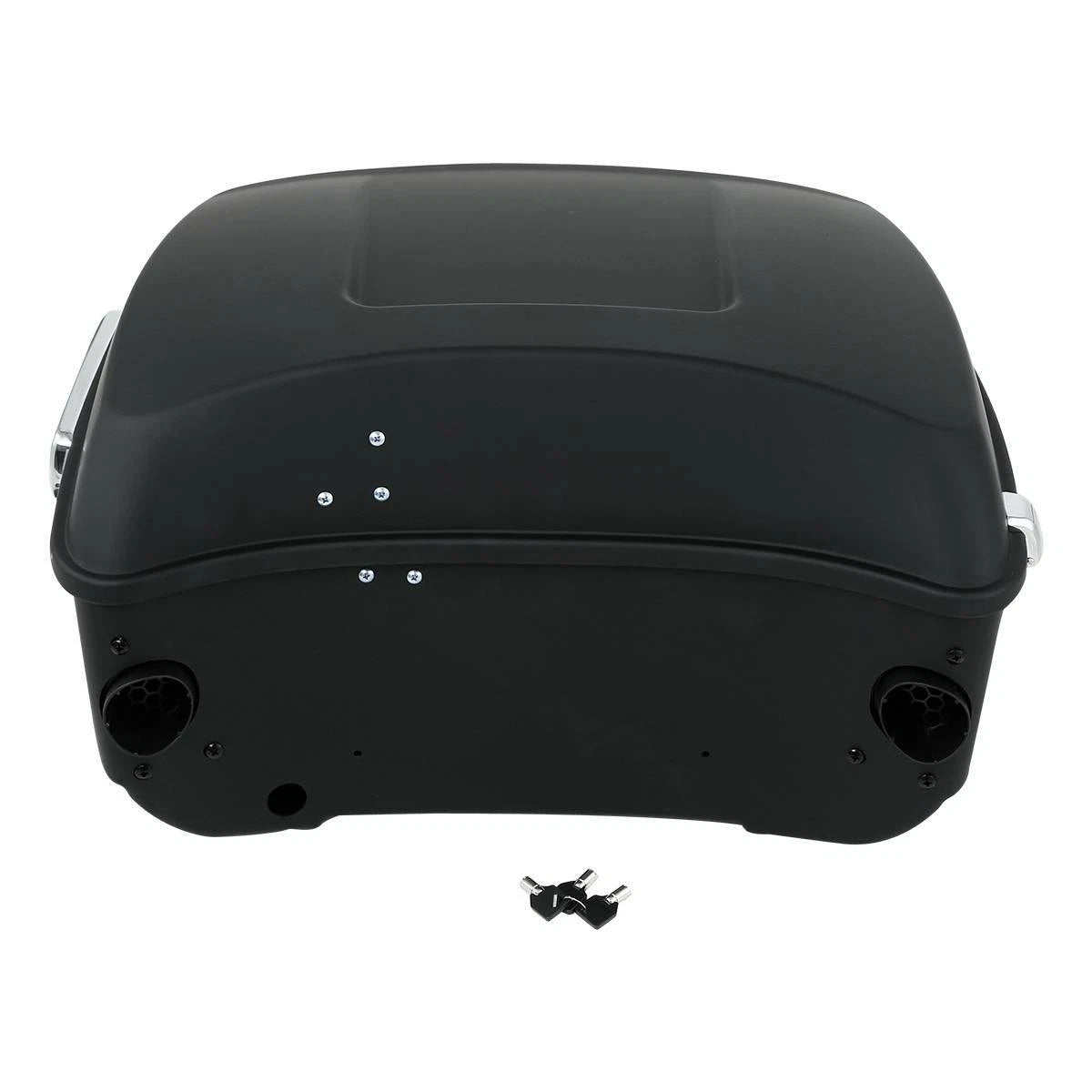 Matte Black 13.7" King Trunk Backrest Mount Rack for Harley Touring (2014–2026)