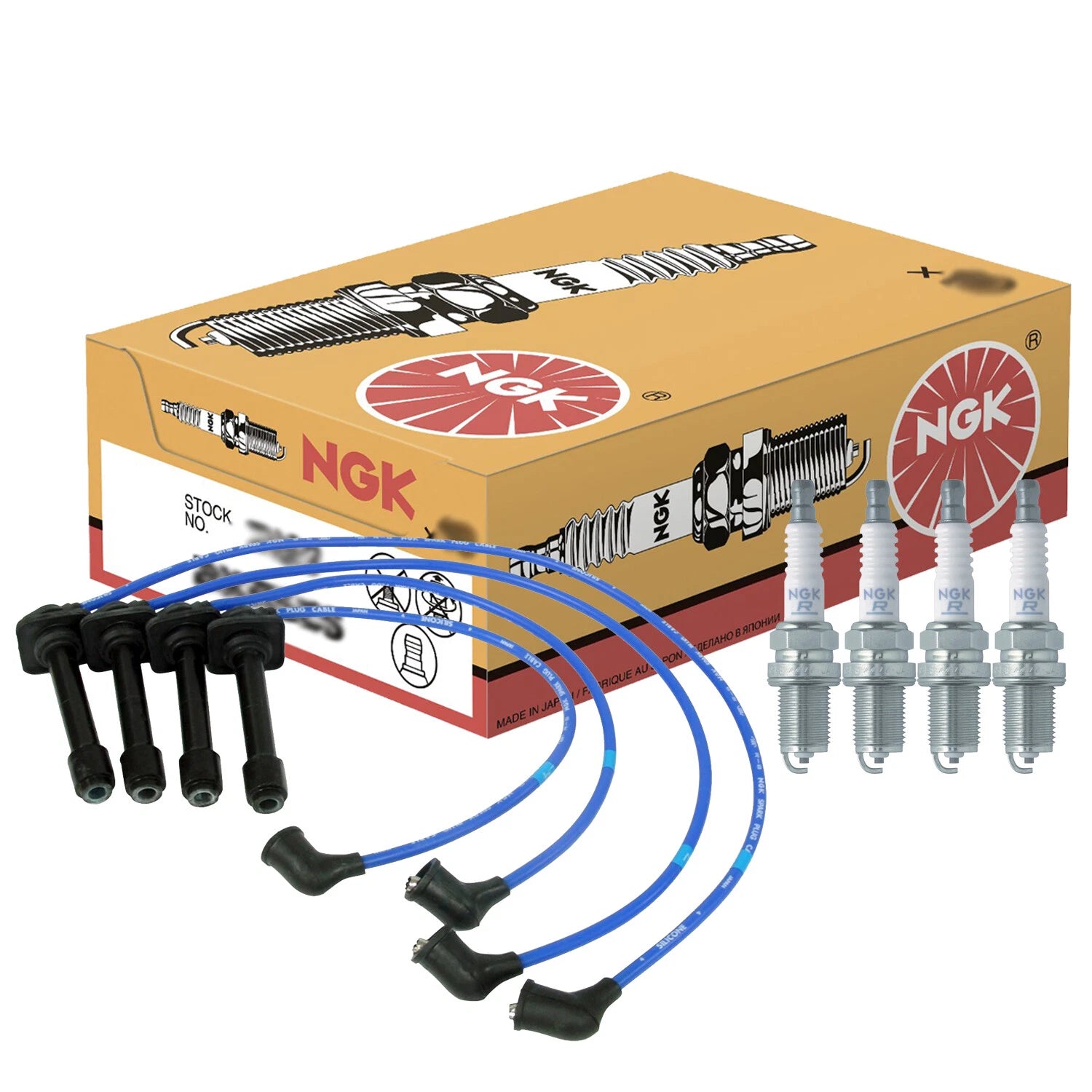 Set of 4 NGK Standard Spark Plugs for Ford Probe 2.0 L4 (1993–1997)