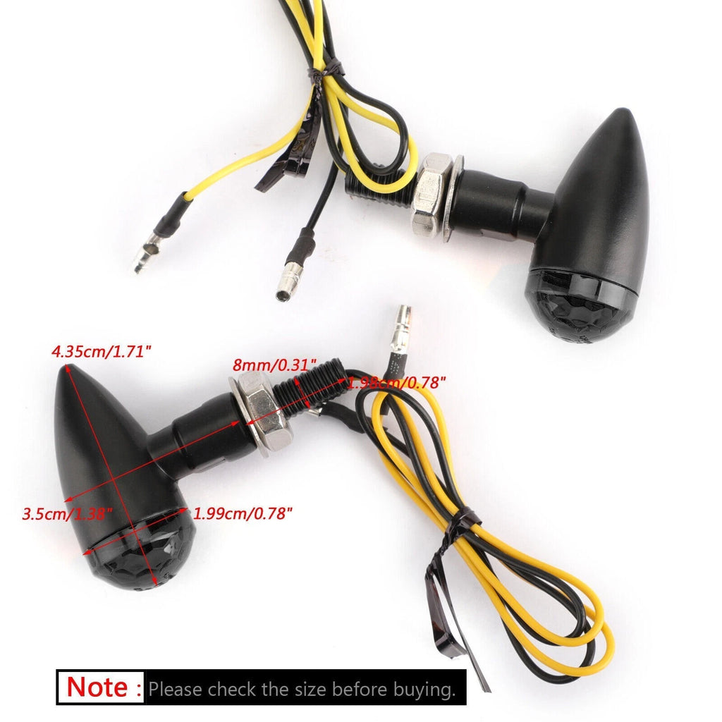 Universal Metal LED Mini Bullet Turn Signal Indicators Light E