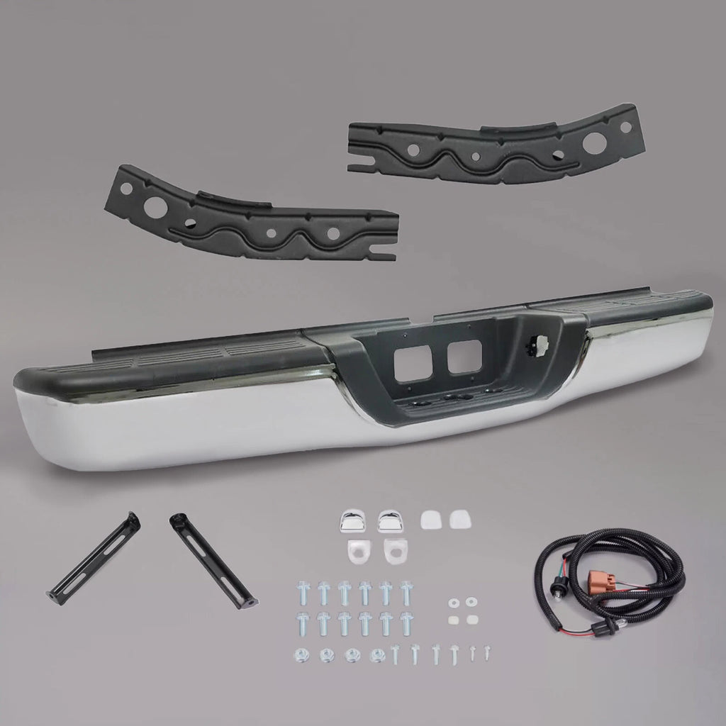 Chrome Steel Rear Step Bumper Assembly for Toyota Tundra (2000–2006)