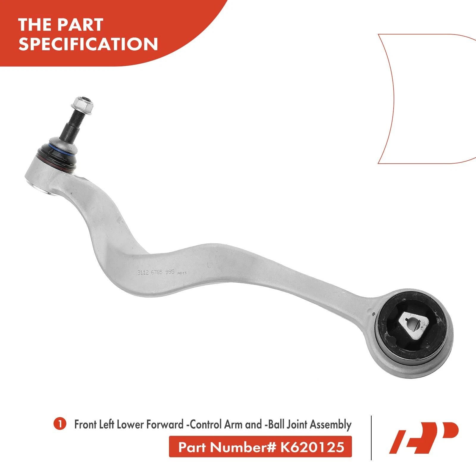 Set of 6 Control Arm Sway Bar Tie Rods for BMW 525i 528i 530i 535i 550i (2001–2007)