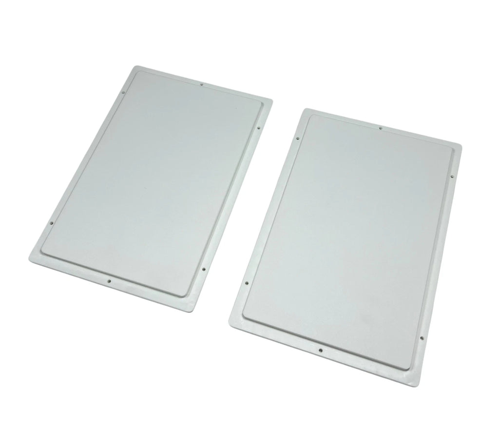 Set of 2 Marine Hatch Access Panels 8in x 12in Poly White